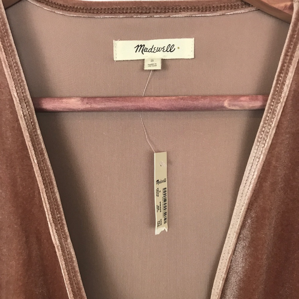 Madewell Velvet Ballet Wrap Top NWT - Picture 8 of 8